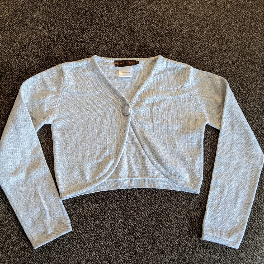 Fleurisse & Leon Blair Silver Lurex Cotton Bolero